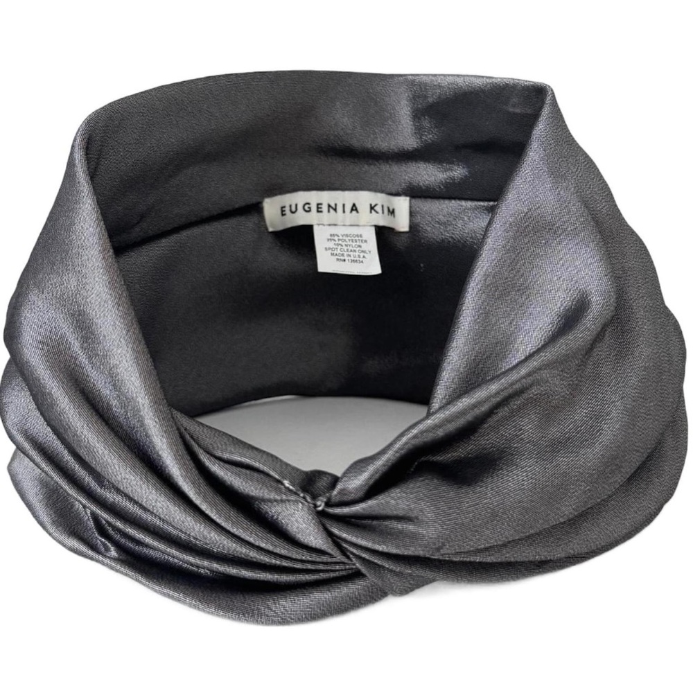 Eugenia Kim Black Satin Headband